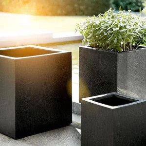 Chậu composite vuông thấp